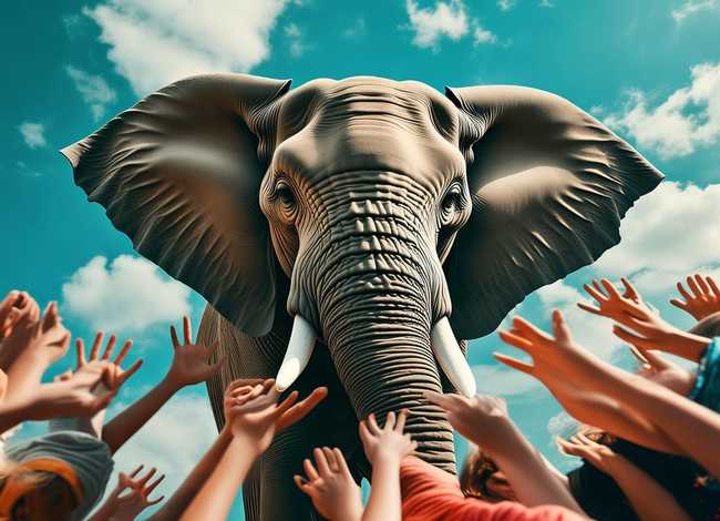 儿童故事盲人摸象的故事、播放盲人摸象的故事