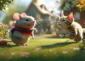 大个子老鼠小个子猫的儿童故事 - 我想听大个子老鼠小个子猫的故事