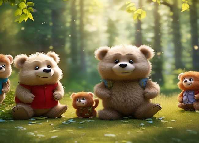 儿童故事三只小熊三只猴子，三只小熊幼儿故事