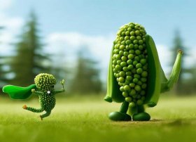 儿童故事豌豆超人、豌豆巨人的故事