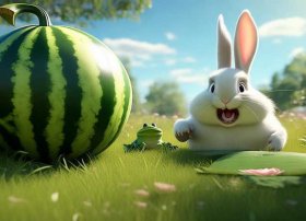 青蛙的故事 - 小白兔偷西瓜的故事