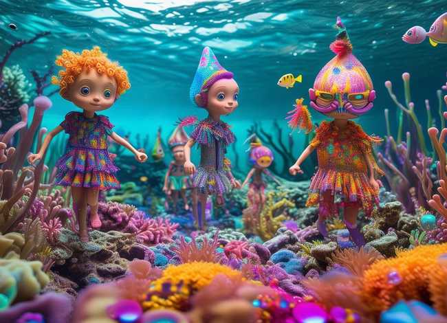 海底儿童创意画，海底儿童创意画怎么画