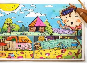 儿童绘画小故事带图简笔 - 幼儿绘画小故事图画