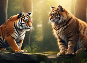 老虎学猫拜师的故事；老虎学猫拜师的故事视频