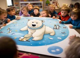 儿童科普故事北极熊 - 北极熊的小故事幼儿园