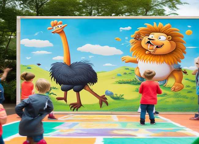 鸵鸟和狮子的故事幼儿园、鸵鸟和狮子的故事幼儿园中班