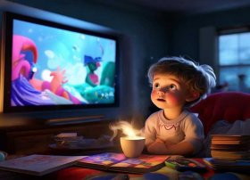 播放一个儿童故事；播放一个故事片儿