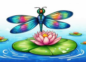 蜻蜓儿童画图片大全、蜻蜓儿童画图片大全简单