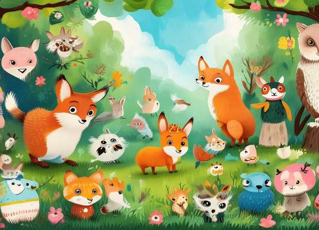 动物故事儿童画，动物故事画画