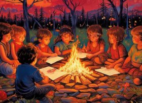 红色故事儿童画画，红色故事少儿绘画