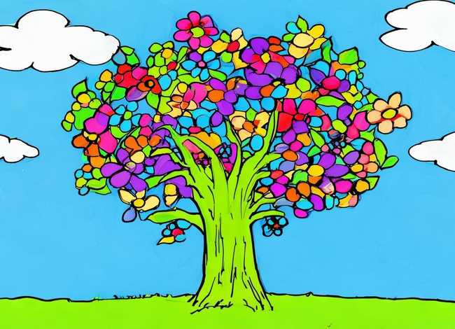 花树儿童画图片 - 花树儿童画图片简单 花树儿童画图片 - 花树儿童画图片简单