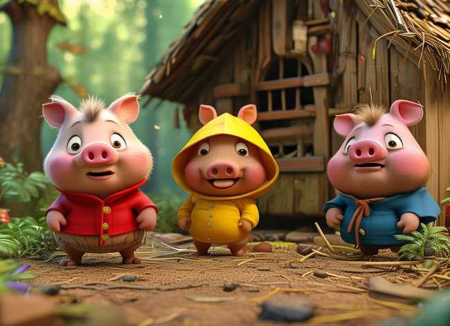 7到12岁儿童故事三只小猪，少儿故事大全 睡前故事三只小猪