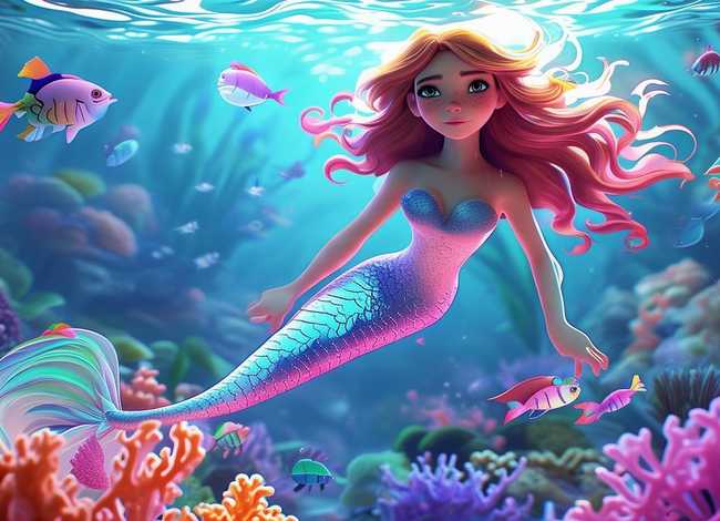 儿童美人鱼故事书拼音版，美人鱼的故事拼音版