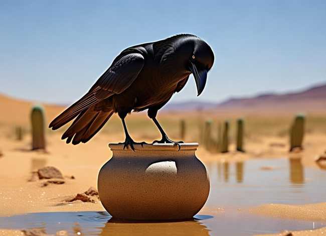 《乌鸦喝水》简短故事，《乌鸦喝水》简短故事内容