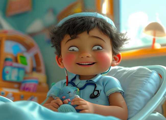 医院儿童故事简短、医院的故事幼儿园简画