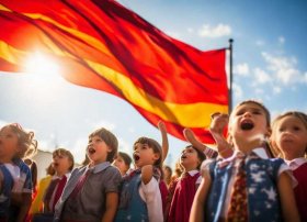 儿童红旗颂朗诵稿、儿童红旗颂朗诵稿范文