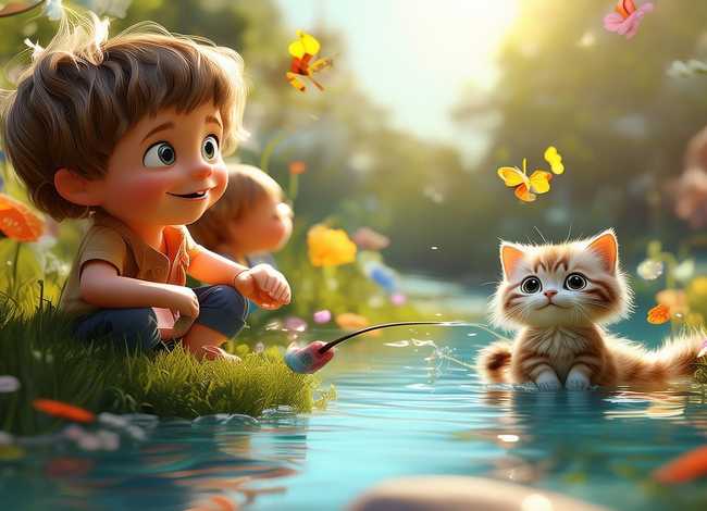 幼儿讲故事小猫钓鱼完整版 幼儿讲故事小猫钓鱼完整版教案