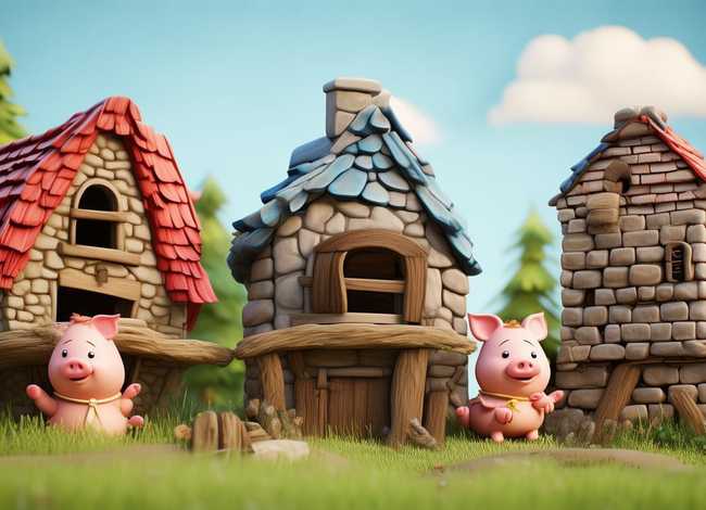 三只小猪的故事盖房子 三只小猪的故事盖房子儿歌点点
