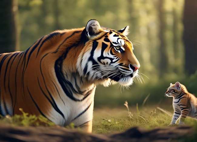 老虎和猫的简短故事;老虎和猫的简短故事50字 老虎和猫的简短故事;老虎和猫的简短故事50字