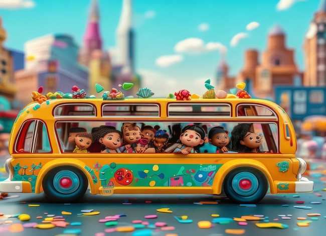 公交车视频儿童动画故事，公交车儿童动画片