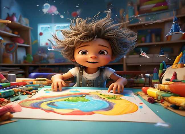 儿童自己绘画故事，幼儿自己画画说故事