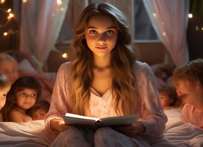 儿童睡前故事小姐姐；小姐姐讲睡前故事