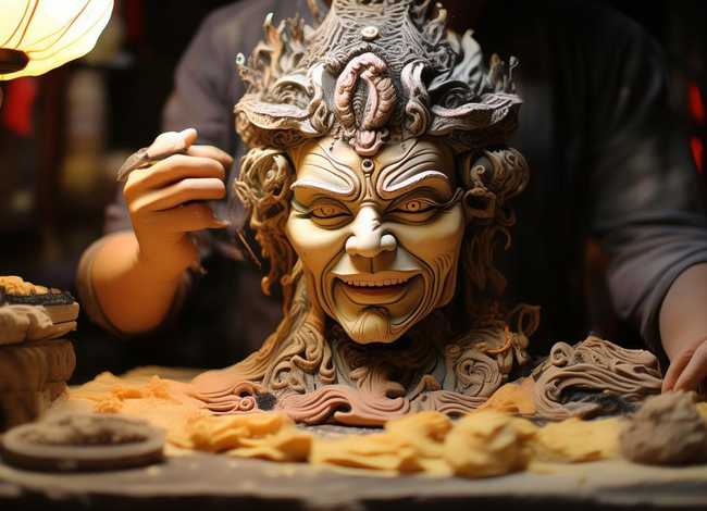 传统故事面塑、面塑的传说故事