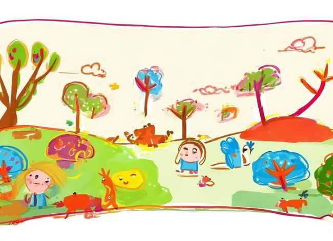 儿童故事画图片6幅简单；儿童手绘故事画简单12张