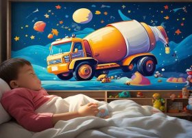 儿童搅拌车睡前故事、搅拌车的故事睡前故事文字