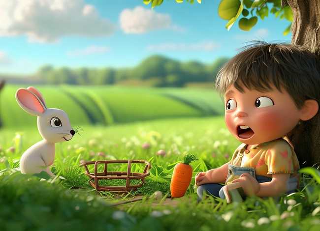 守株待兔故事视频儿童讲故事，少儿故事守株待兔视频