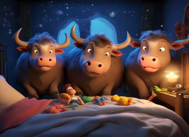 儿童睡前故事三头牛的故事 小儿故事睡前故事语音三头公牛