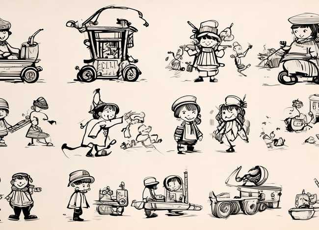 古代儿童简笔画图片大全；古代儿童简笔画图片大全大图