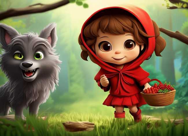 小红帽和大灰狼故事儿童动画片、小红帽和大灰狼的故事动画片