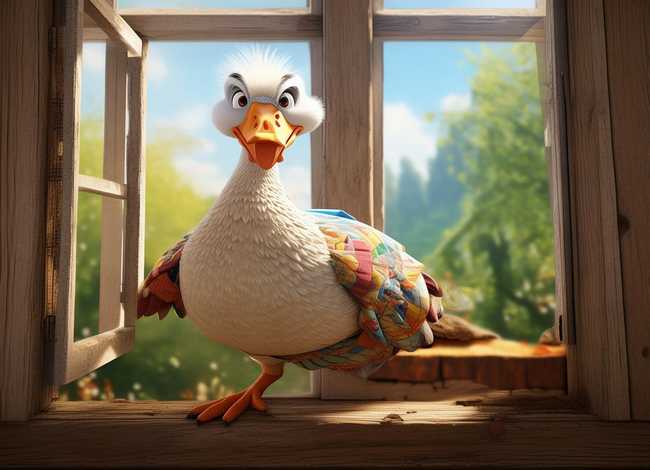 儿童故事鹅太太 鹅太太爬窗户故事