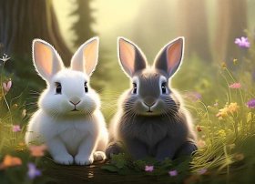 小白兔和小灰兔的故事；小白兔和小灰兔的故事朗读视频