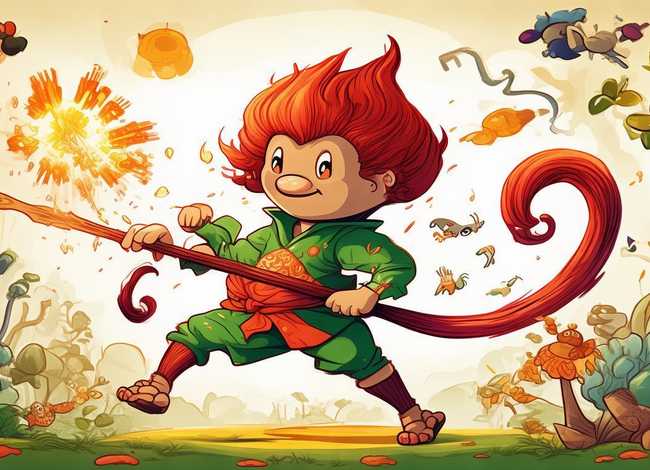 孙悟空打妖怪儿歌图片，孙悟空打妖怪儿歌图片简笔画