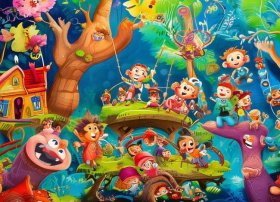 儿童故事画画图案；儿童故事绘画作品图片