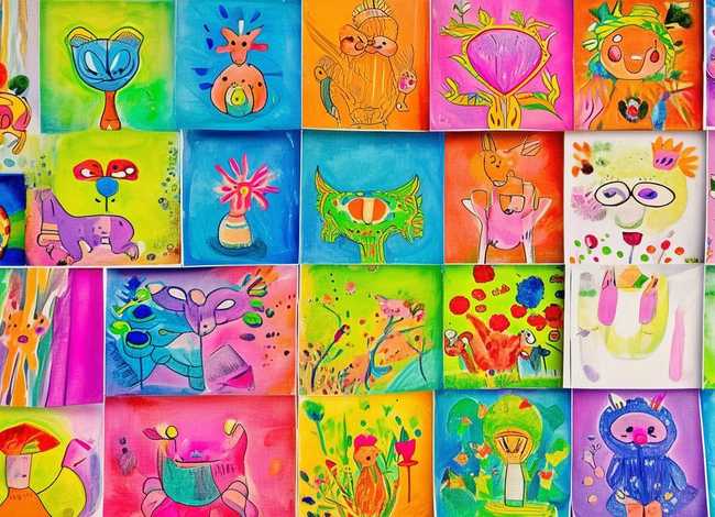 七彩儿童画简单的大全 - 七彩儿童画简单的大全图片