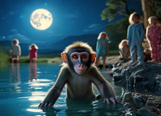 猴子捞月亮儿童睡前故事 幼儿睡前故事猴子捞月亮 猴子捞月亮儿童睡前故事 幼儿睡前故事猴子捞月亮