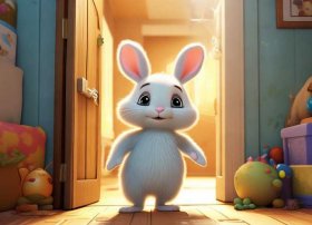 小兔乖乖把门开开儿童故事 讲故事小兔子乖乖把门开开