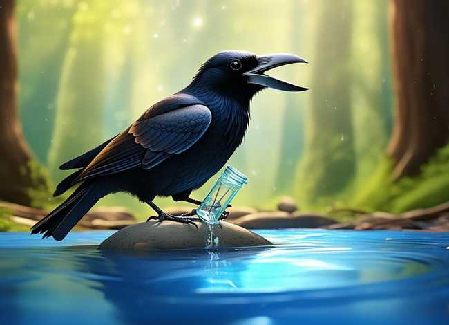 寓言故事四格连环画（寓言故事四格连环画乌鸦喝水）