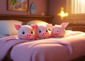 3-6岁睡前听故事三只小猪；0-3岁睡前故事三只小猪