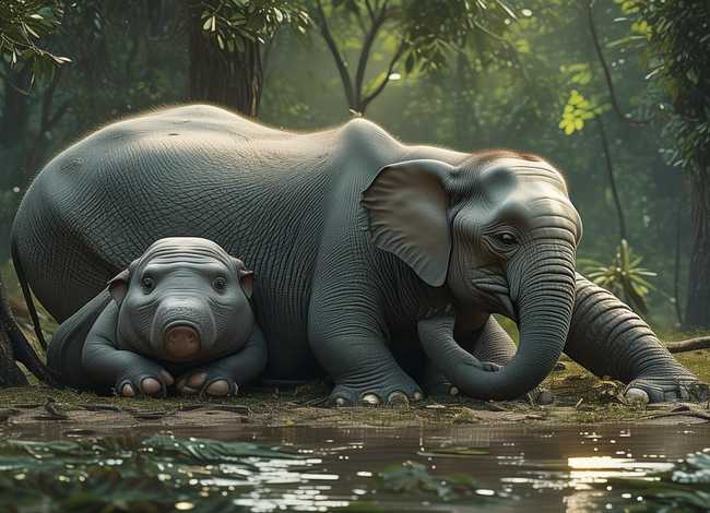 睡前故事 大象 睡前故事大象和河马 睡前故事 大象 睡前故事大象和河马