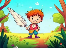 儿童故事简笔画大全带颜色 鸡毛信的故事儿童版简笔画