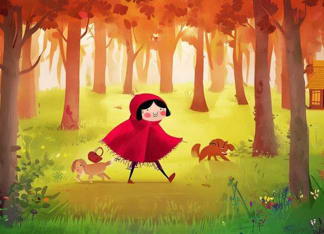 童话故事儿童画小红帽,怎么画小红帽的故事 童话故事儿童画小红帽,怎么画小红帽的故事