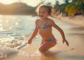 儿童女孩光着去游泳，儿童女孩光着去游泳可以吗