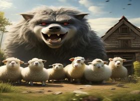 七只小羊和大灰狼的故事完整版 - 七只小羊和大灰狼的故事完整版图片