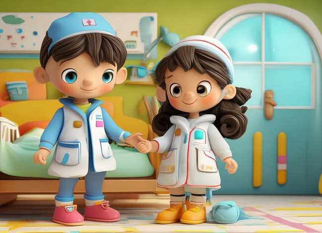 医院的故事幼儿园简画；幼儿园医院里的故事简笔画