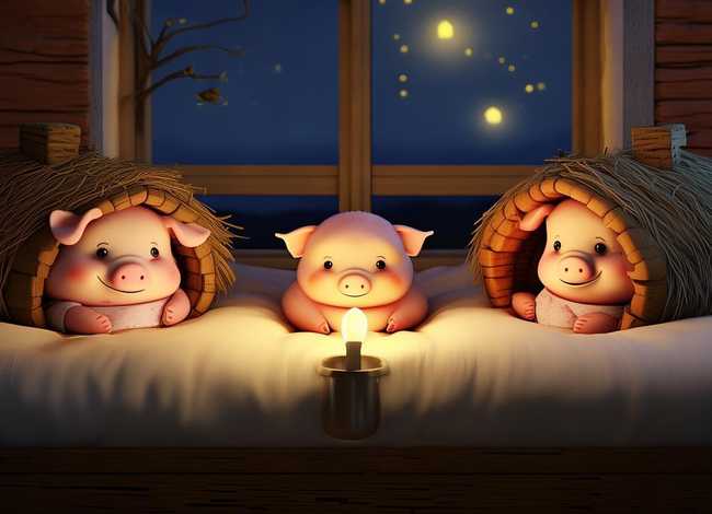 儿童睡前故事三只小猪，睡眠故事三只小猪的故事