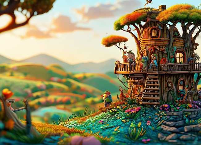 动画故事插画，动画故事插画图片